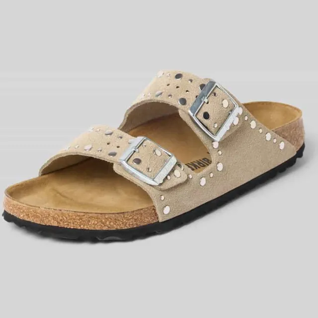 Birkenstock Arizona Slippers en Sandalen Dames - Beige - Suède, foto 2