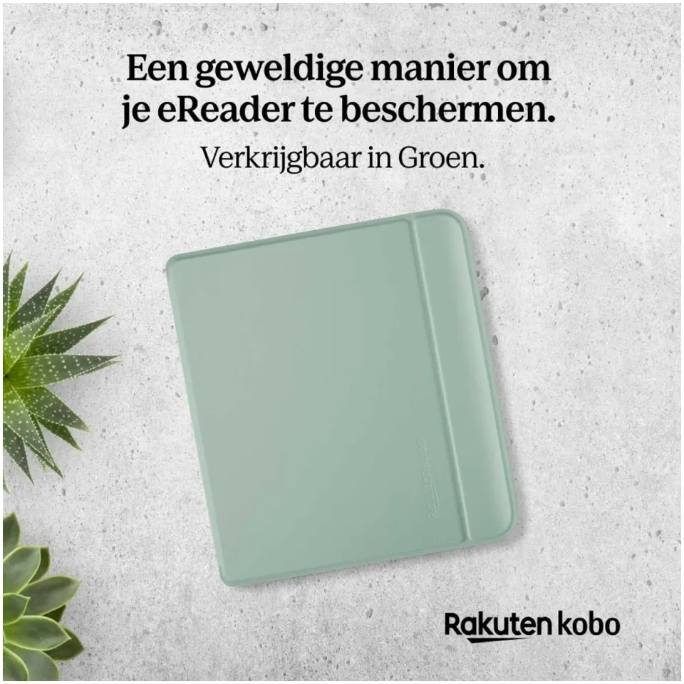 Kobo Libra Colour Basic sleepcover hoes groen, foto 3