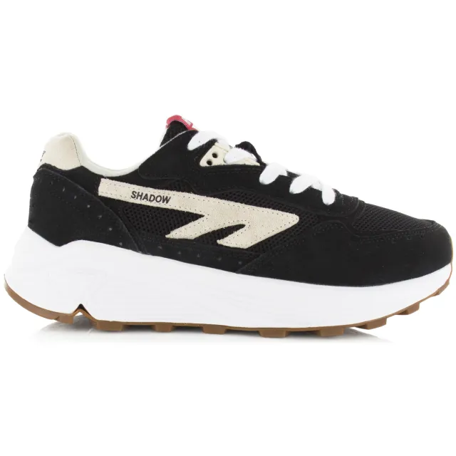 Hi-Tec Shadow Black /Whit /Red Suede Unisex Zwart