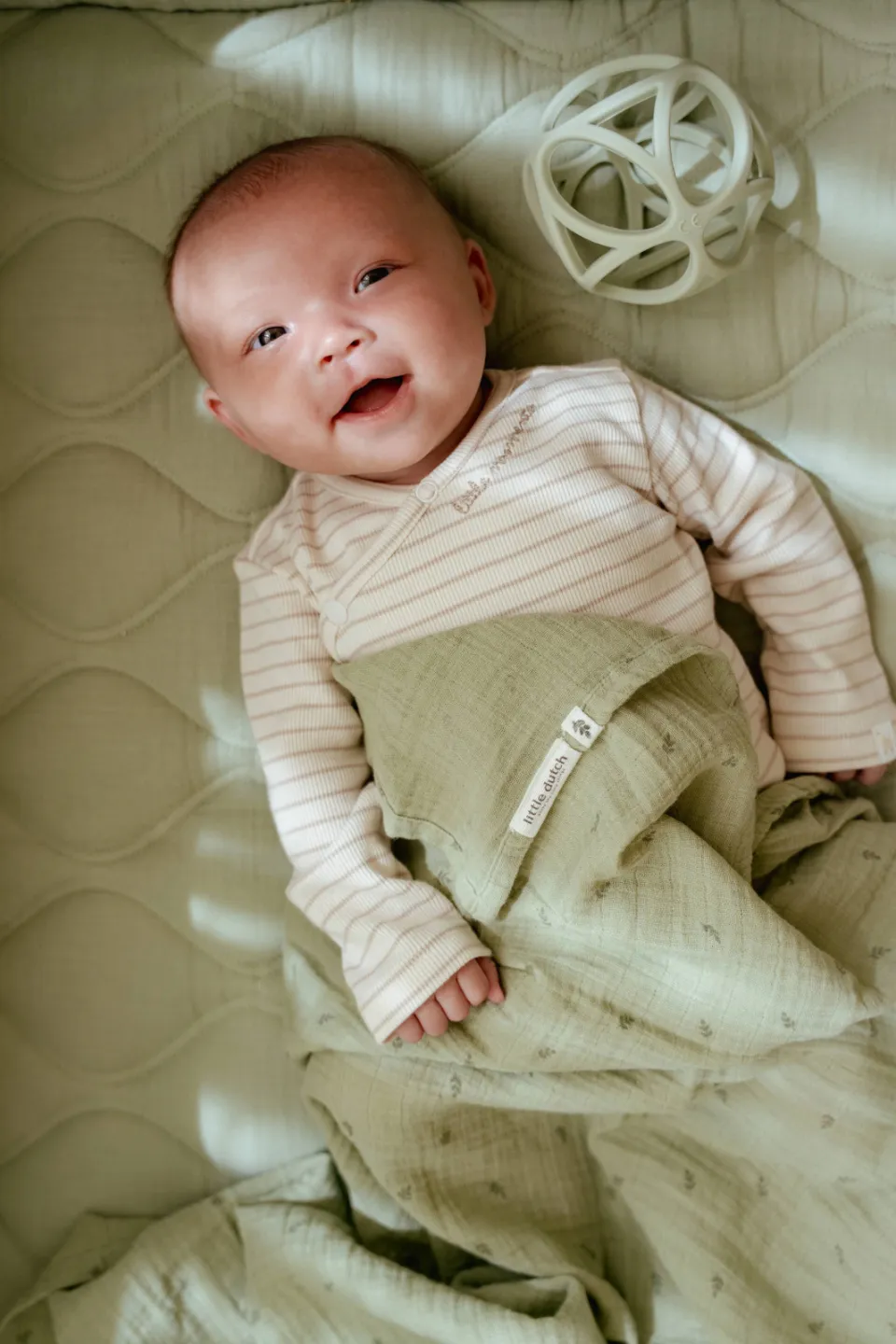 Little Dutch Pure Sage hydrofiele swaddle doek groen, foto 4