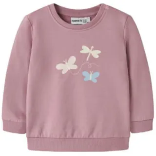 NAME IT BABY sweater met print - lila Paars Printopdruk