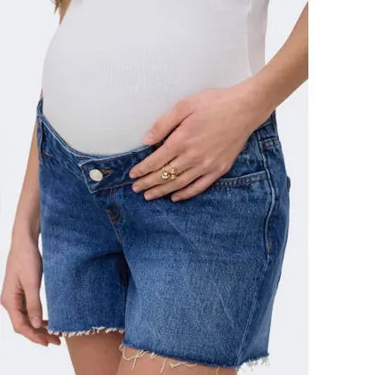 Only regular zwangerschaps short medium blue denim, foto 6