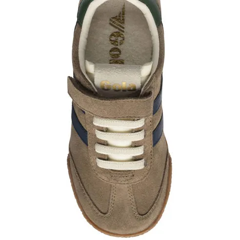 Gola Elan suède sneakers - kaki/donkerblauw/donkergroen, foto 3