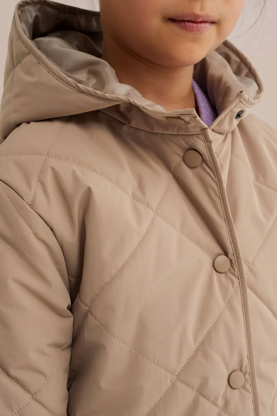 WE Fashion quilted jas beige, foto 5