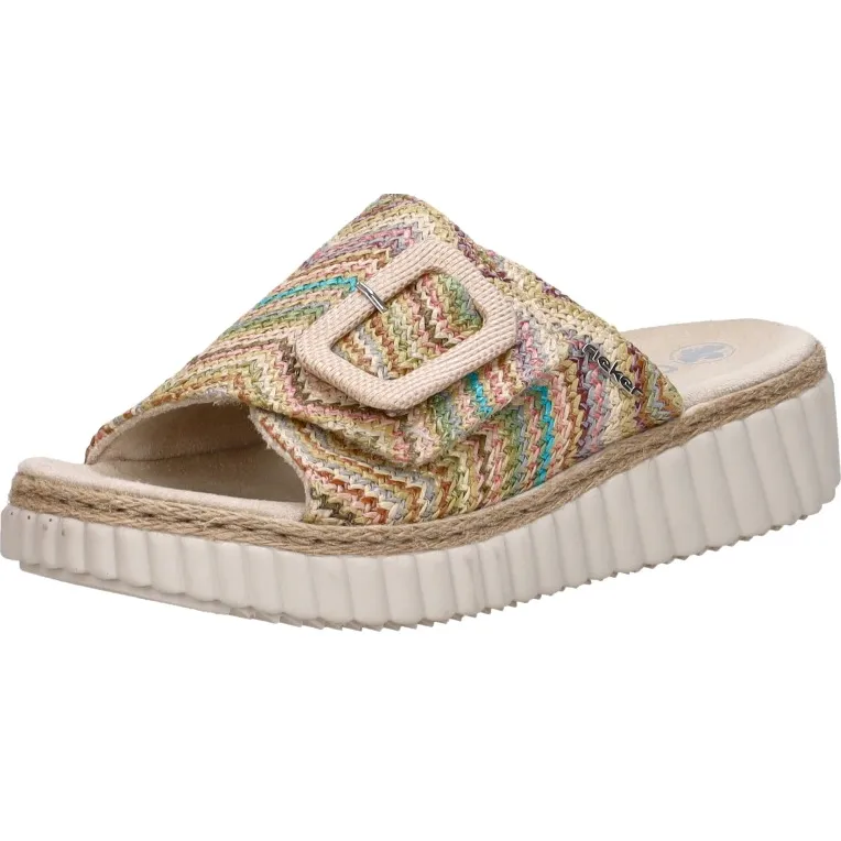 Rieker slipper multicolor beige, foto 4
