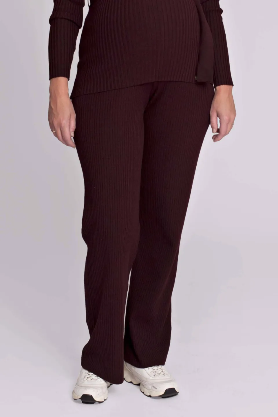 LOVE2WAIT straight high waist zwangerschapsbroek donkerrood, foto 3