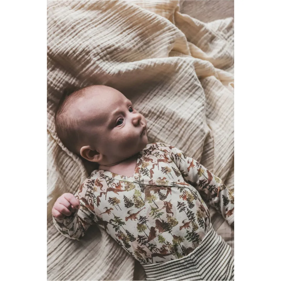 Your Wishes baby longsleeve wit groen bruin, foto 4