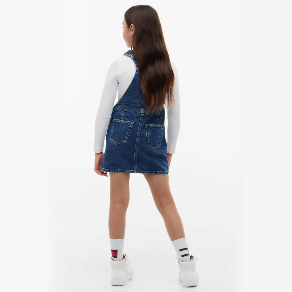 Tommy Hilfiger spijkerjurk met logo blauw, foto 3
