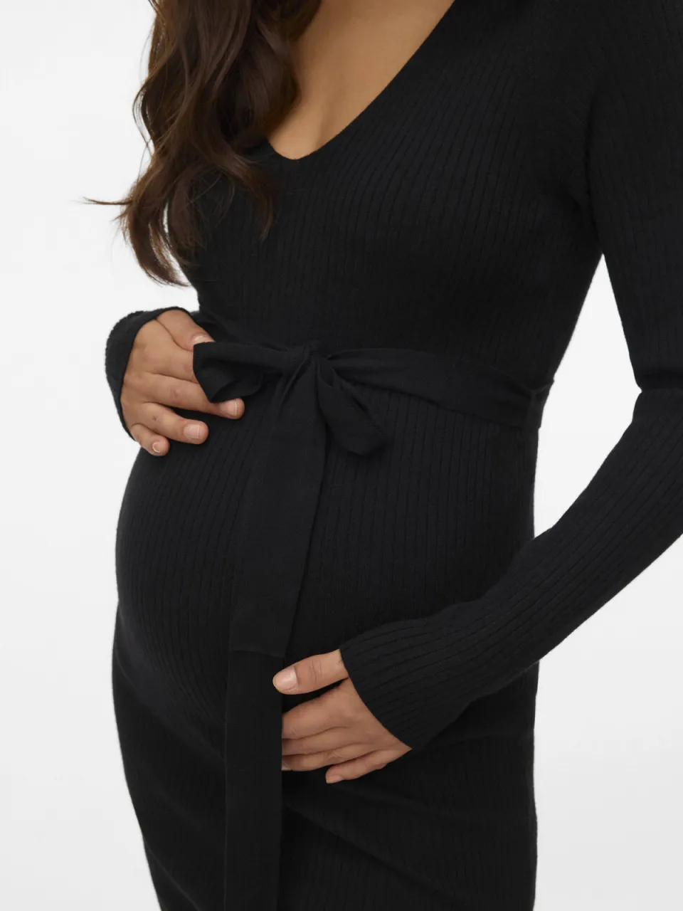 Vero Moda zwangerschaps midi jurk zwart, foto 3