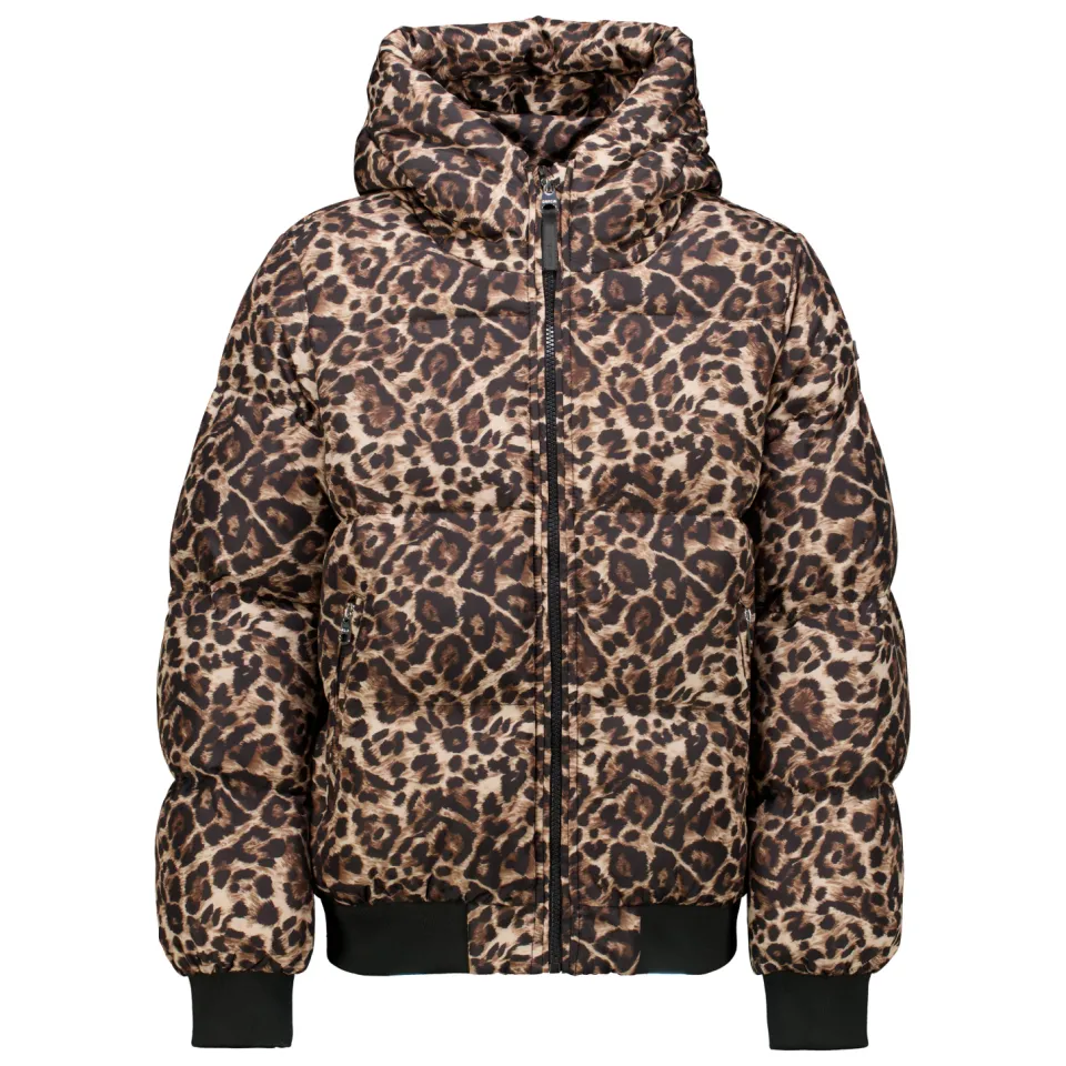 Garcia winterjas met panterprint bruin, foto 3