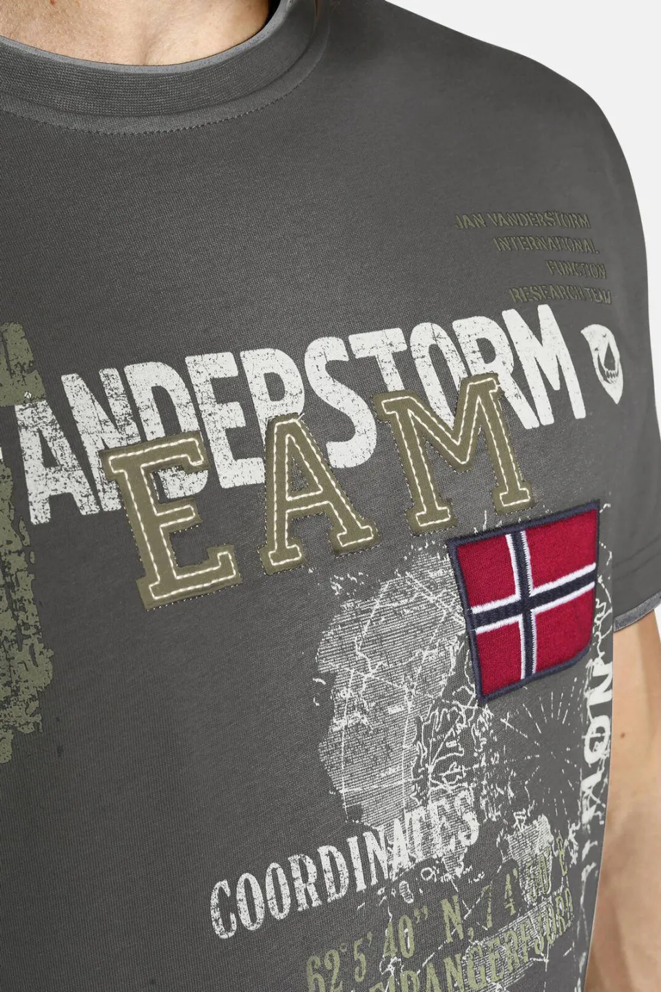 Jan Vanderstorm SÖLVE t-shirt donkergrijs, foto 6