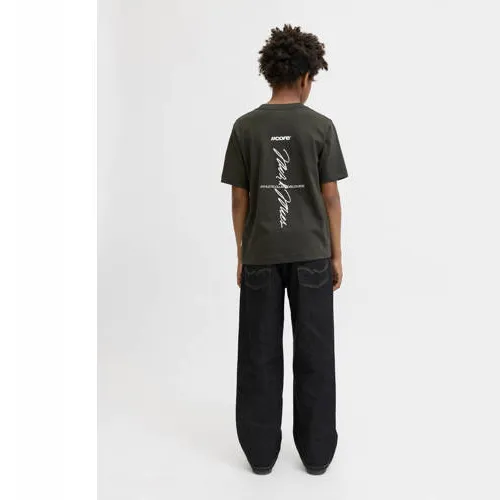 Jack & Jones Junior T-shirt met backprint bruin, foto 3