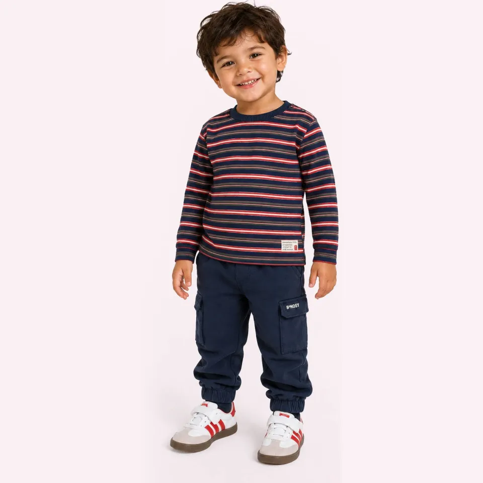 B.Nosy tapered cargo joggingbroek donkerblauw
