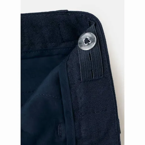 Mango Kids linnen pantalon marineblauw, foto 2