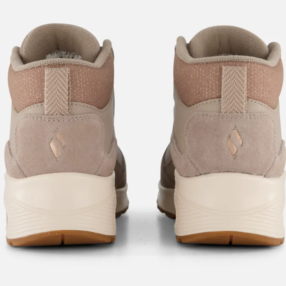Skechers Uno Stacre hoge sneakers taupe, foto 3