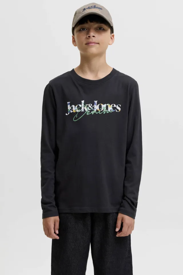 Jack & Jones longsleeve met logo zwart, foto 3