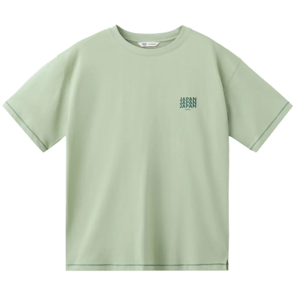 Mango Teen T-shirt lichtgroen, foto 2