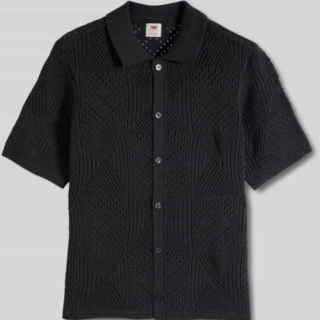Levi's regular fit overhemd met korte mouwen van puur katoen zwart, foto 2