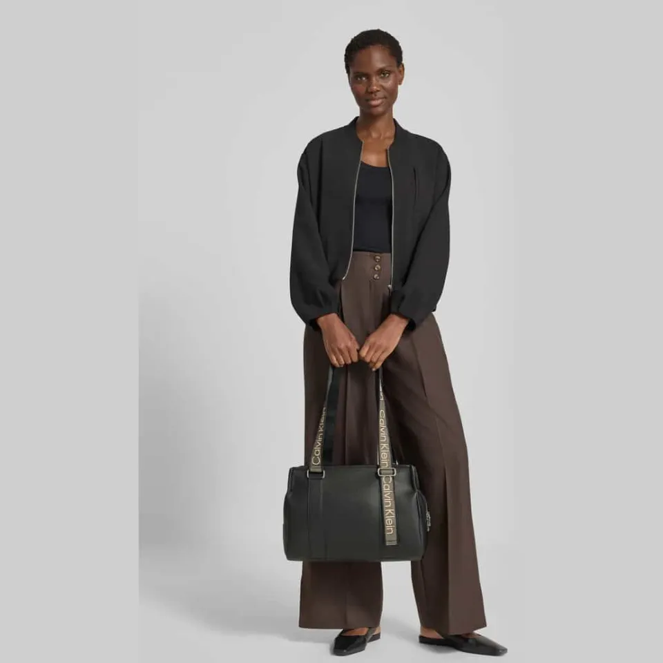 Calvin Klein shopper van katoenmix zwart, foto 3