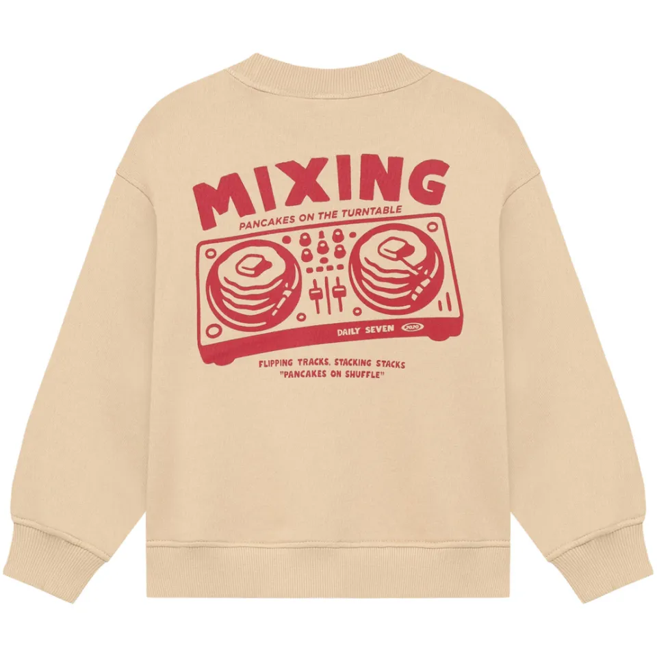 Daily7 oversized sweater met backprint - beige, foto 3
