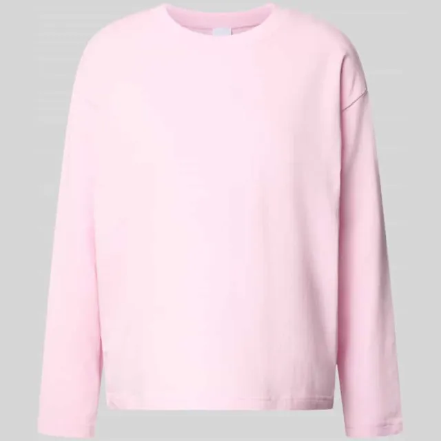 Mey Pyjamabovendeel met geribde ronde hals roze