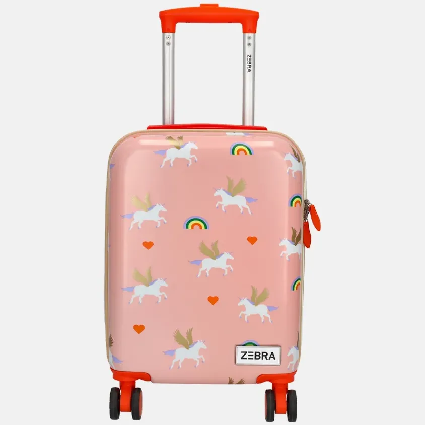 Zebra Trends trolley met all-over print 46 cm. roze, foto 3