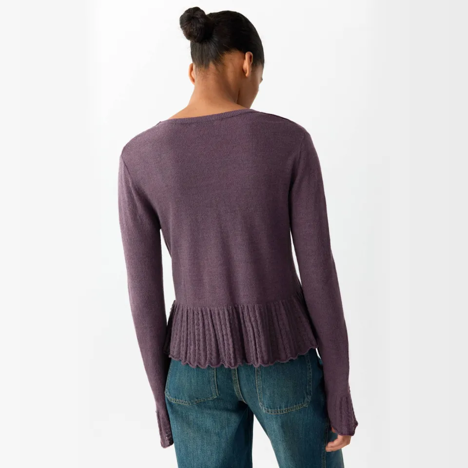 Mango TEEN trui met ruches - paars, foto 6