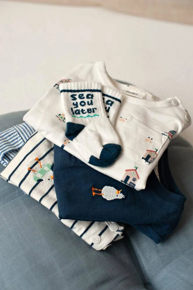 Feetje Seaside Happiness t-shirt ecru/blauw, foto 5