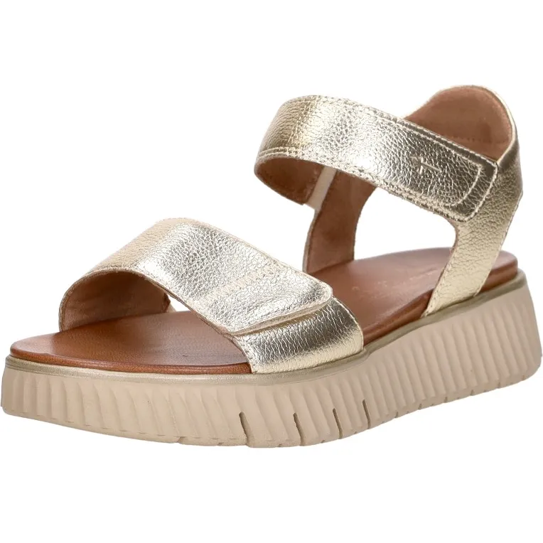 Tamaris Comfort platte sandalen goud, foto 3