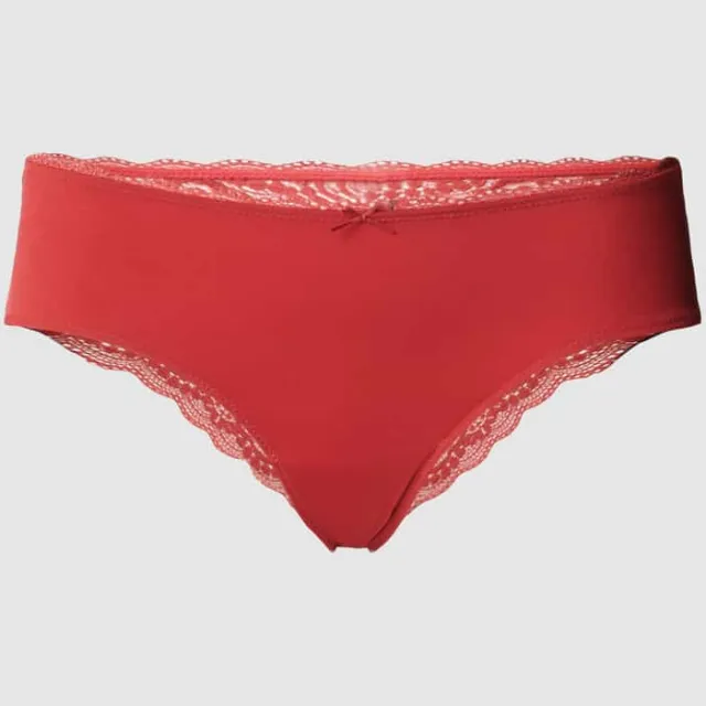 Mey Heupslip met kanten inzet rood, foto 2