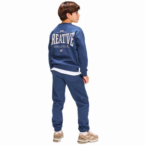 Retour Jeans sweater met backprint - blauw, foto 4