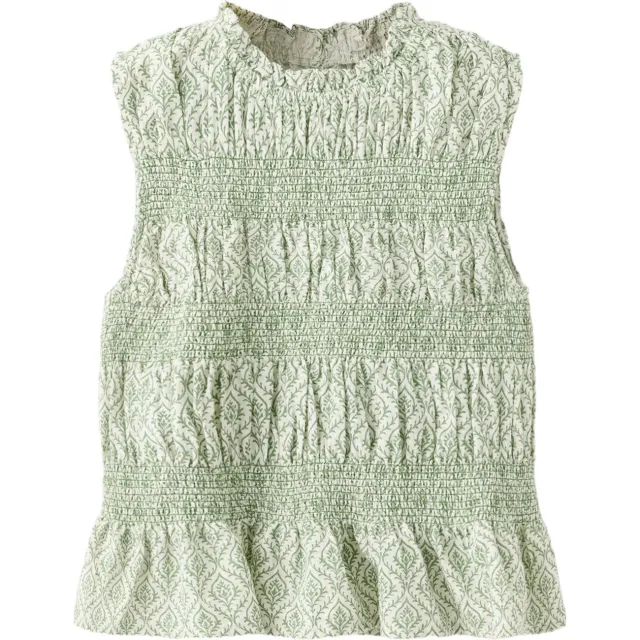 Mango Kids mouwloze blousetop groen ecru, foto 2
