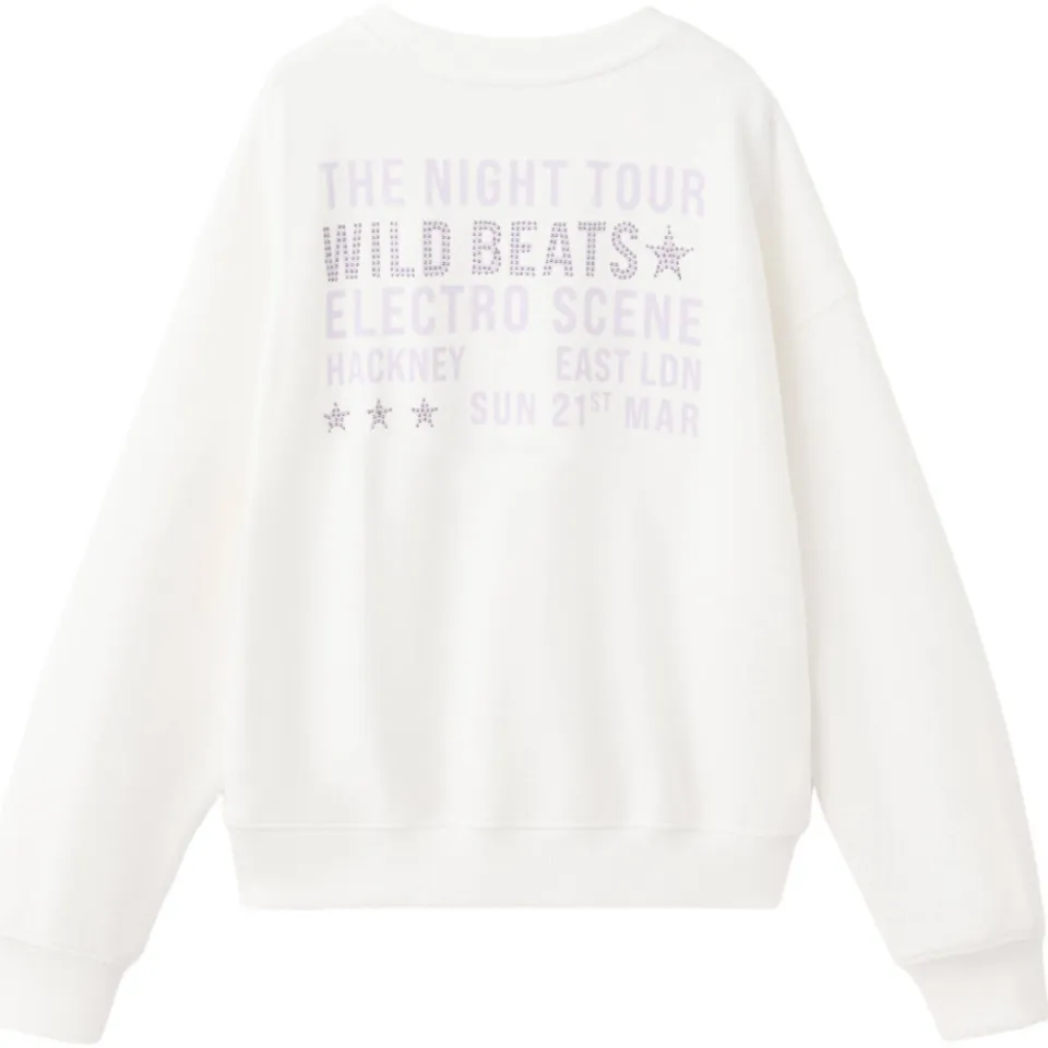 Mango Kids sweater met studs en backprint - wit, foto 2