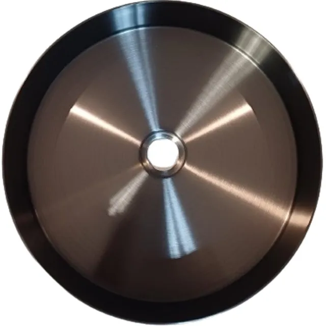 Sanimex Onyx opbouwwastafel rond gunmetal