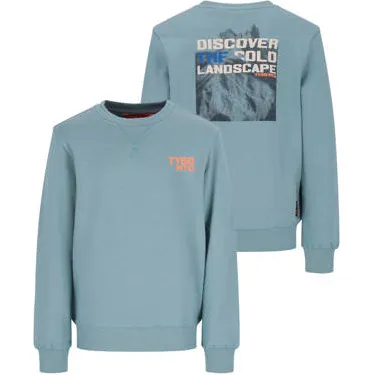 TYGO & vito sweater met backprint - lichtblauw, foto 3