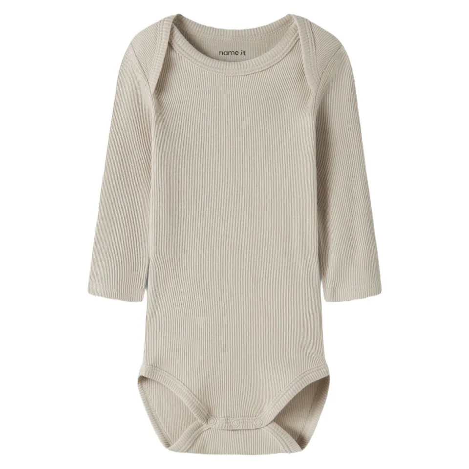 NAME IT BABY katoenen gebreide rompers (set van 5) ecru/beige/bruin, foto 2