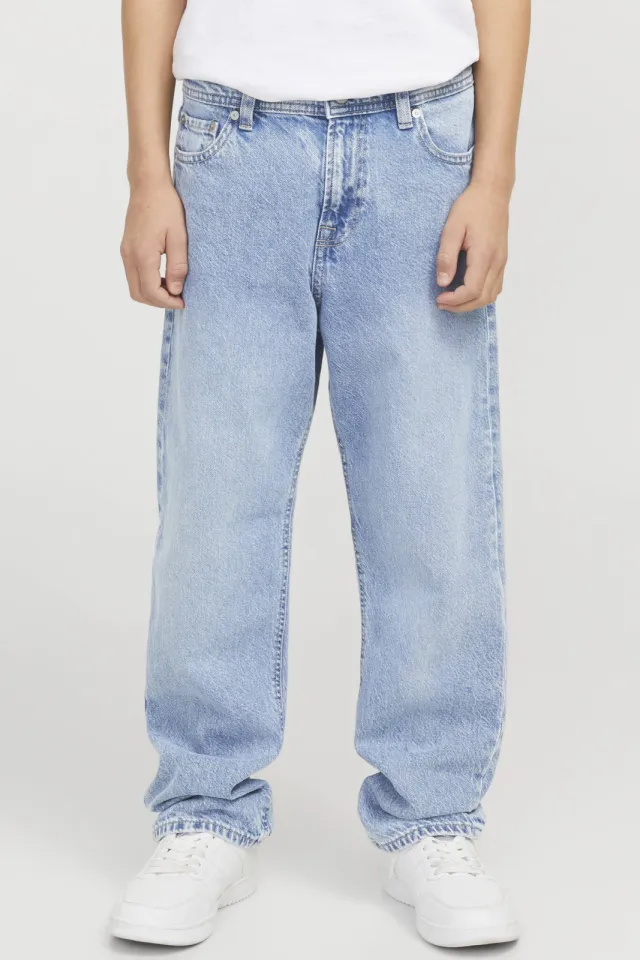 Jack & Jones JUNIOR high waist relaxed fit jeans light blue denim, foto 3