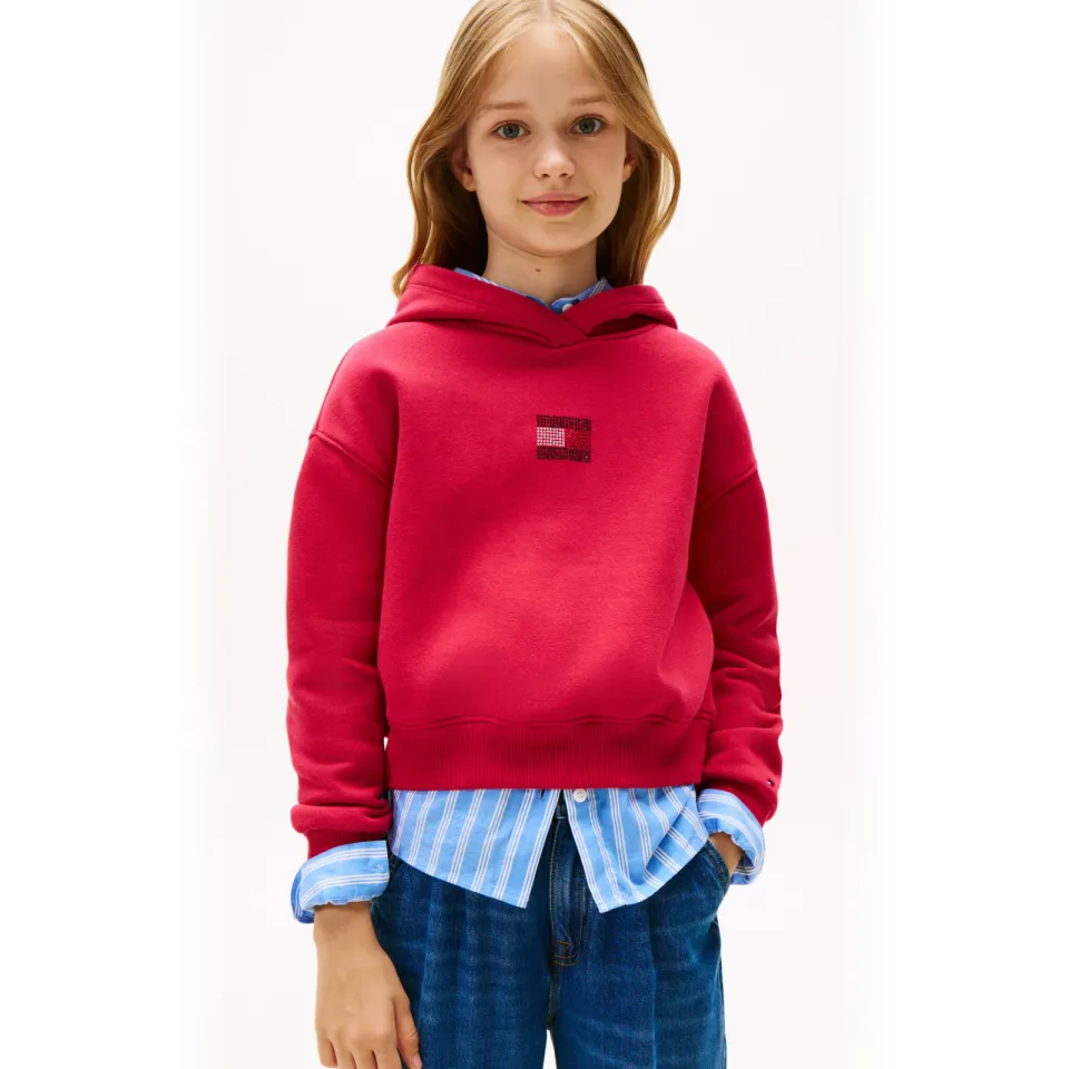 Tommy Hilfiger hoodie rood Koraalrood