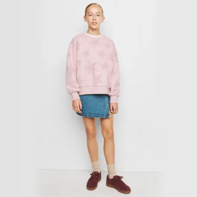 Mango Kids sweater met sterren - roze