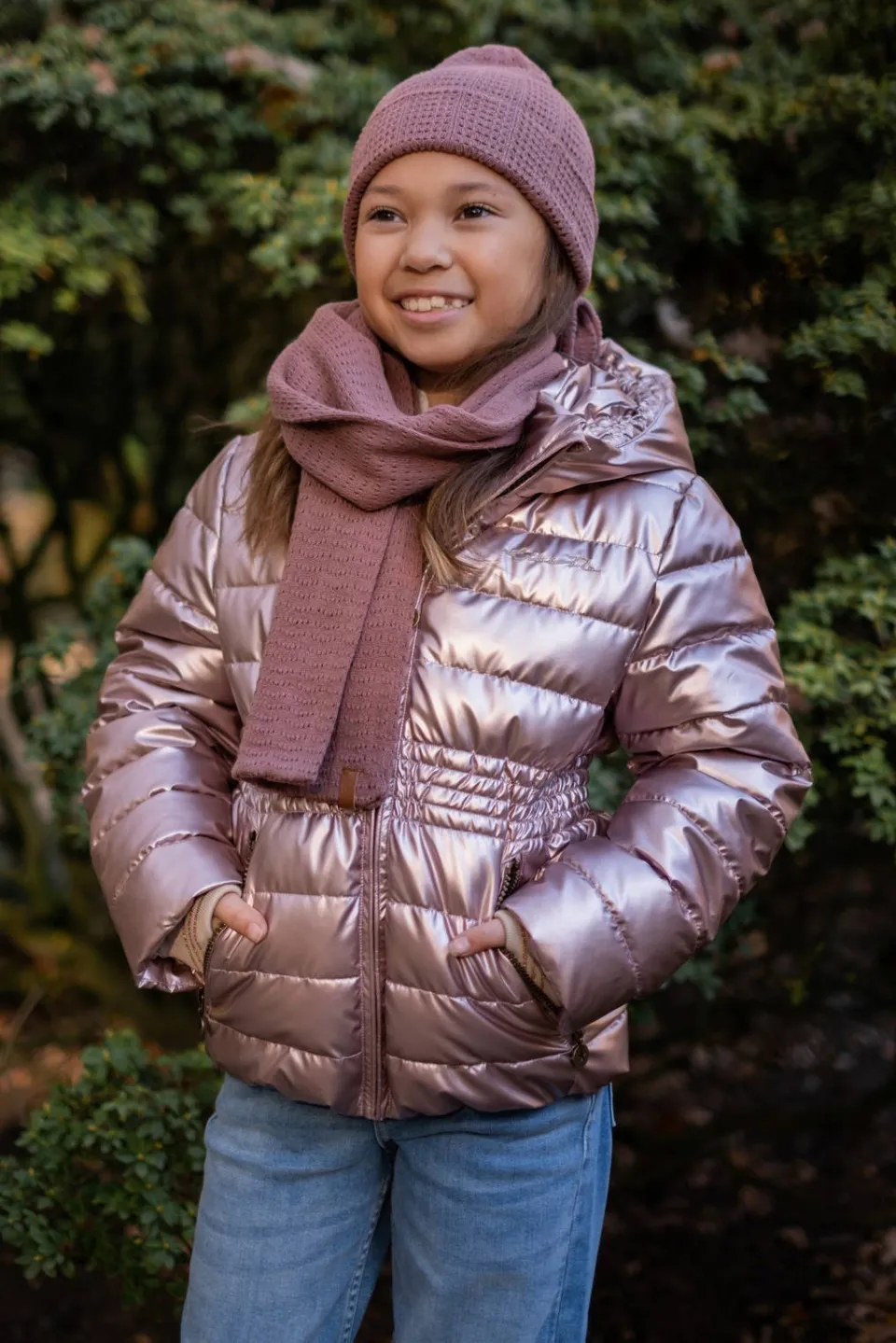 Like Flo quilted winterjas oudroze, foto 4