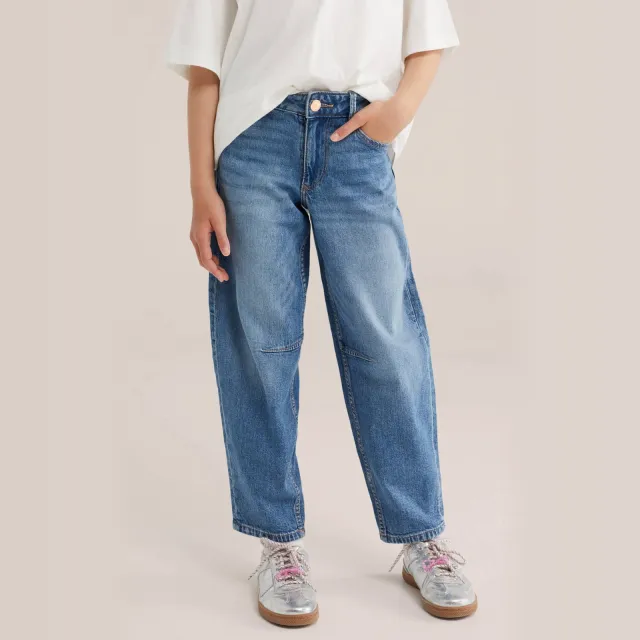 WE Fashion Blue Ridge barrel jeans - medium blauw Medium blue denim