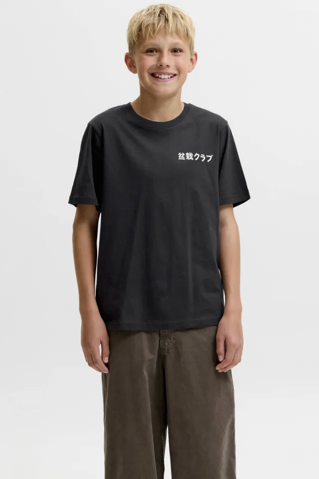 Jack & Jones rechtvallend T-shirt met backprint zwart