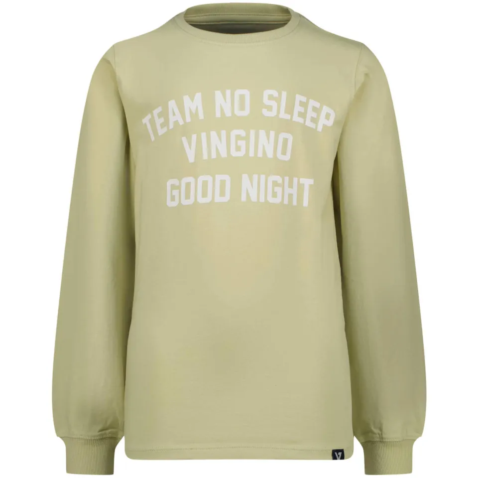 Vingino pyjama groenbruin met tekst, foto 2