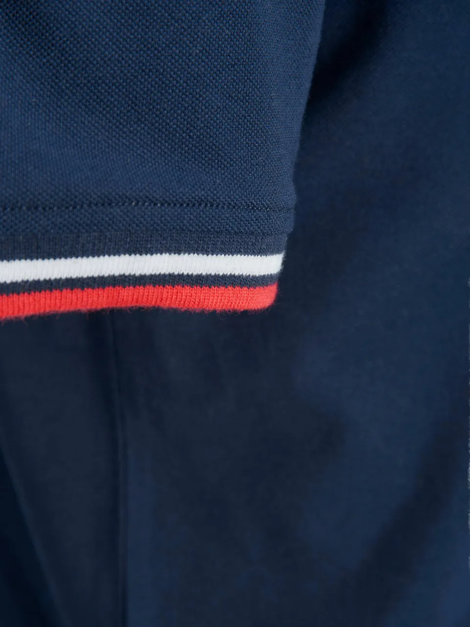 Jack & Jones ESSENTIALS slim fit polo JJEPAULOS van katoen donkerblauw navy blazer-slim fit, foto 4