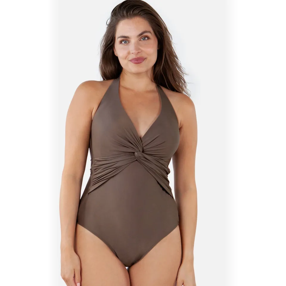 Barts Kelli badpak met halter bruin, foto 3
