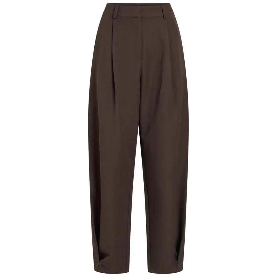 Vila Leora barrel broek donkerbruin, foto 2