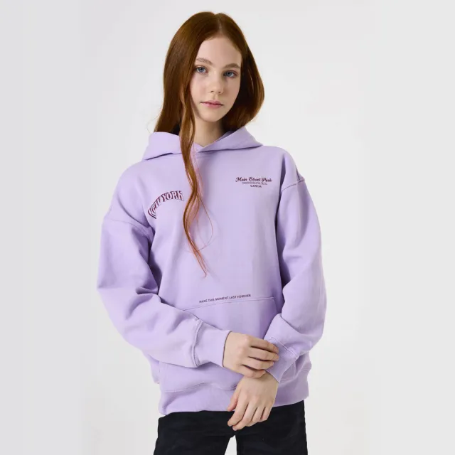 Garcia hoodie met backprint lila