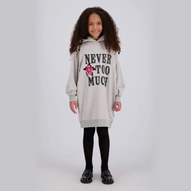 Vingino Palia sweatjurk met capuchon grijs