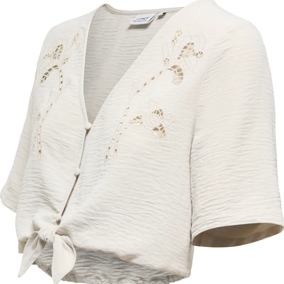 Only regular fit gebloemde zwangerschapsblouse beige, foto 2