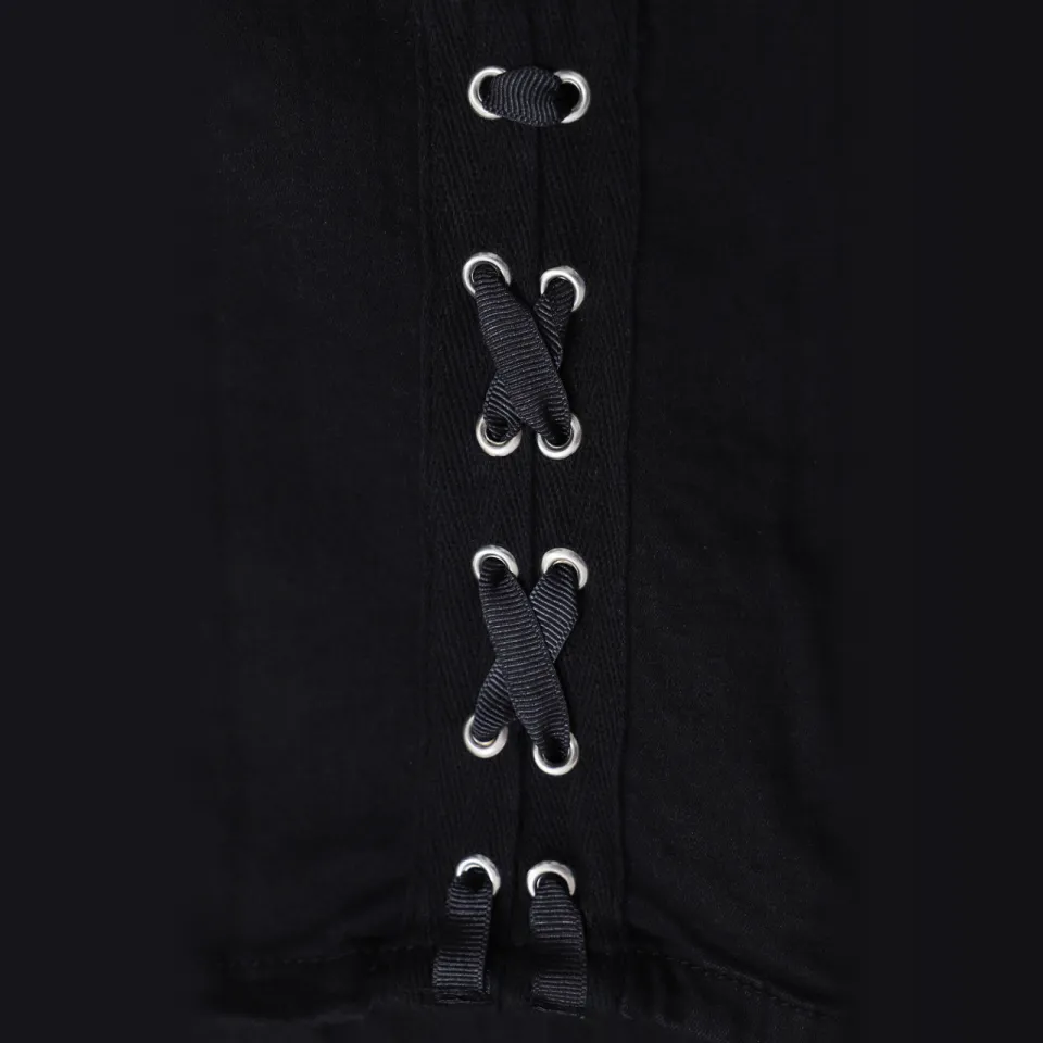 Yoek high waist skinny jeans zwart, foto 4